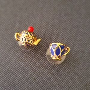 RARE kate spade tea set studs